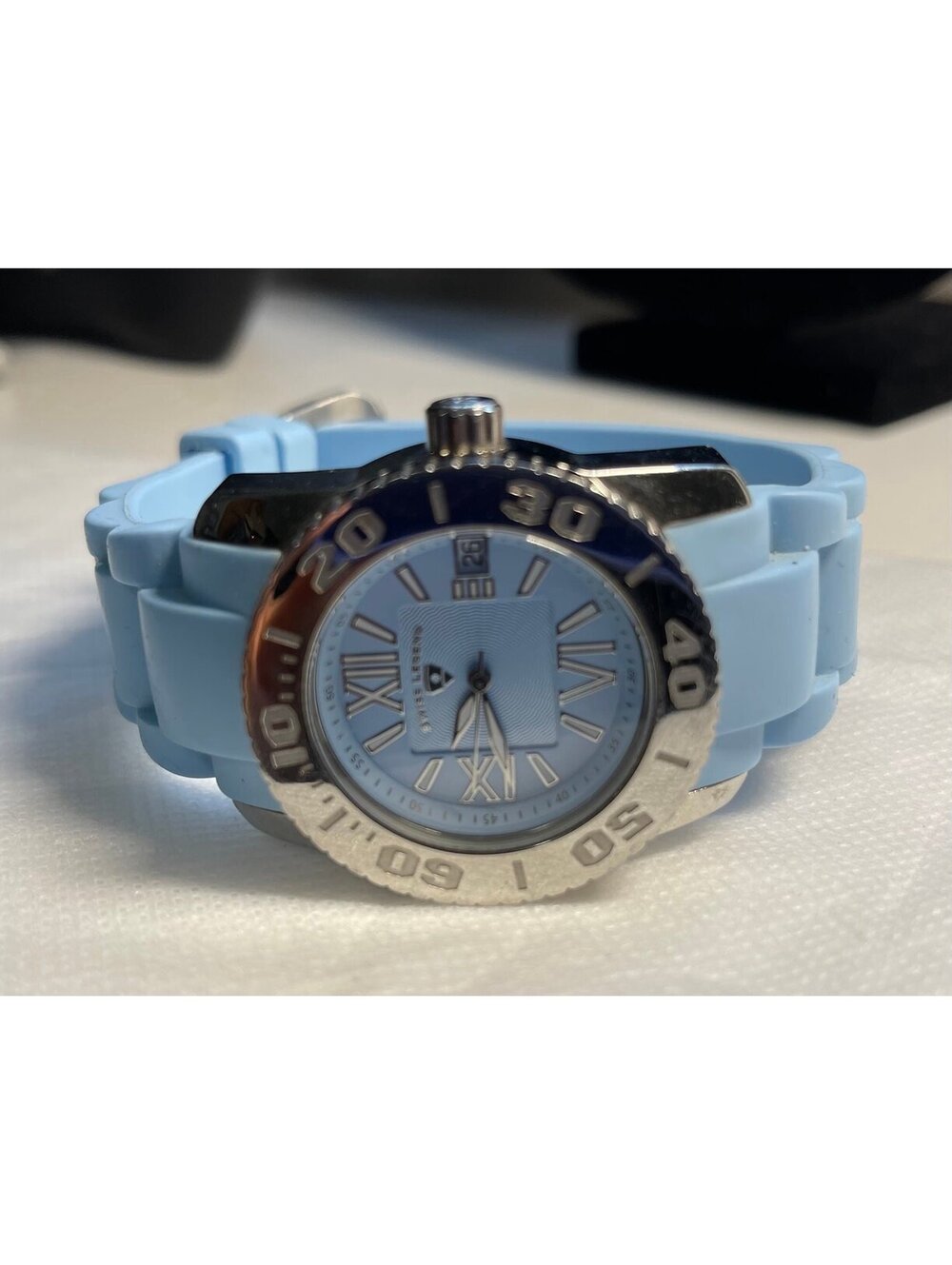 Swiss Legend Commander Baby Blue Watch
